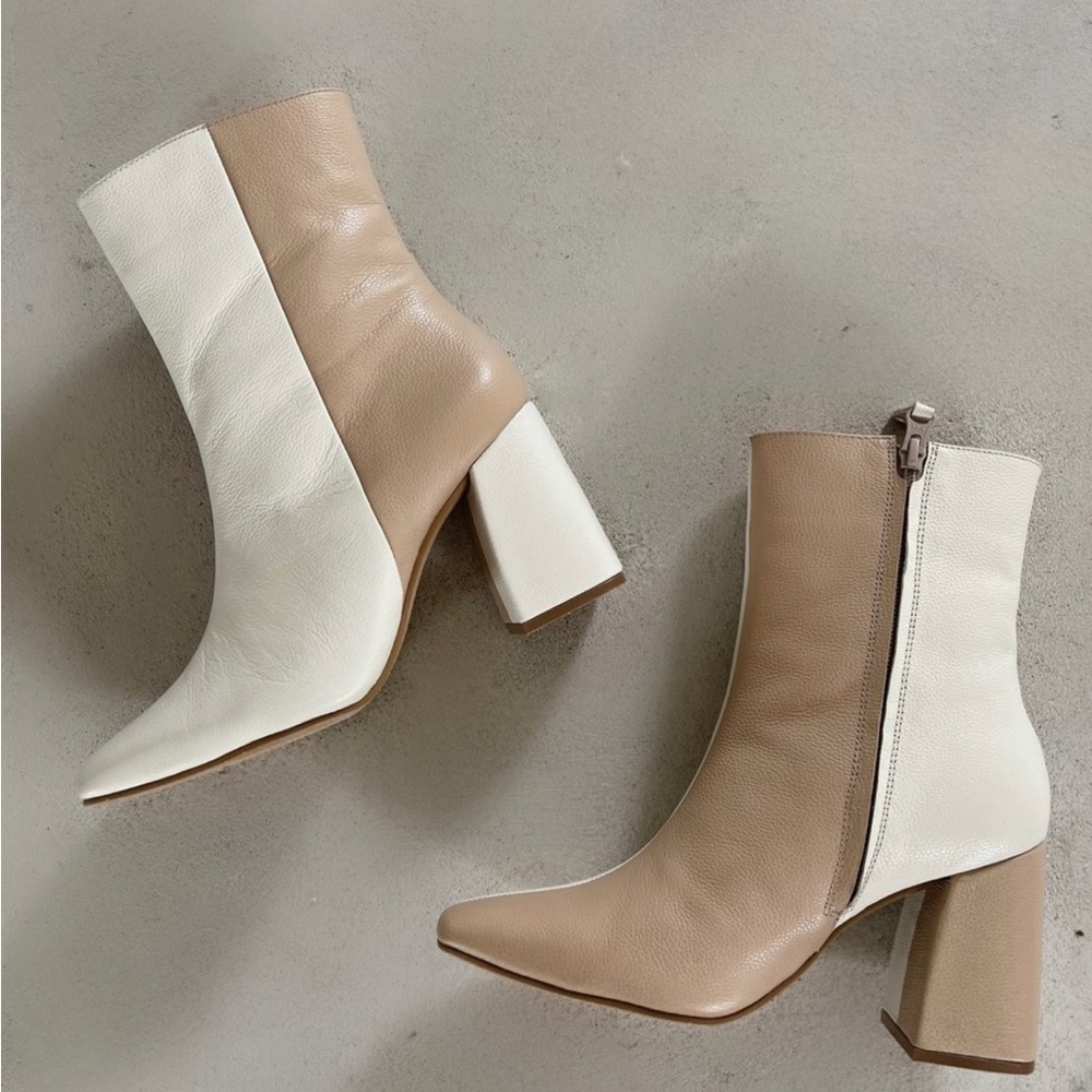 Stivali New York heeled ankle colorblock booties